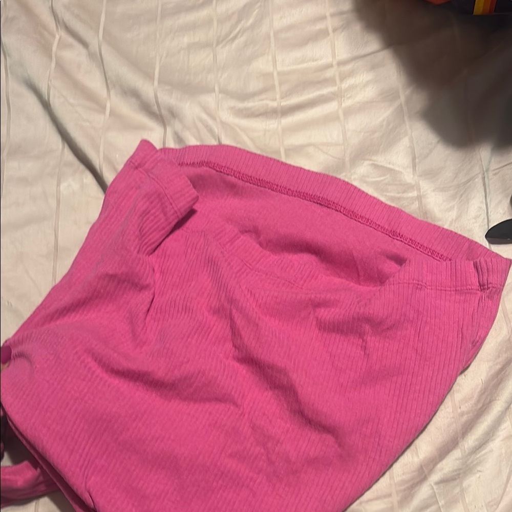 Pink Halter Neck Ribbed Top - Picture 4 of 4